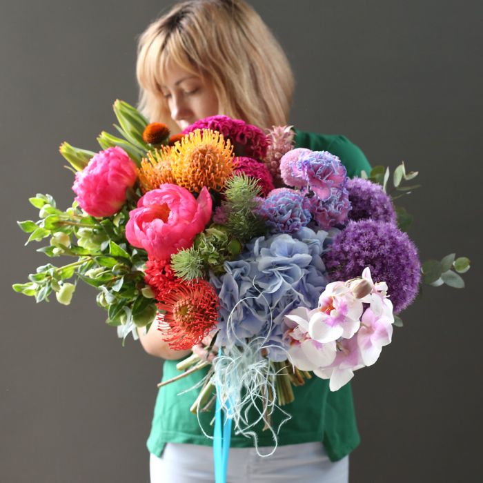 Букет "Коралловый риф" из самых необычных цветов. ― Мята